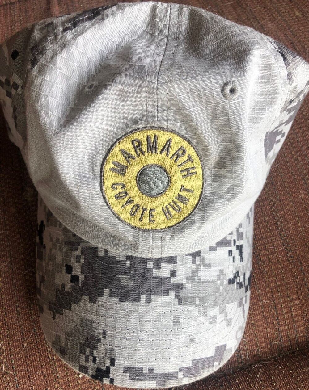 Marmarth Coyote Hunt Sports Baseball Cap Gray Cammo Cloth Strapback Hat